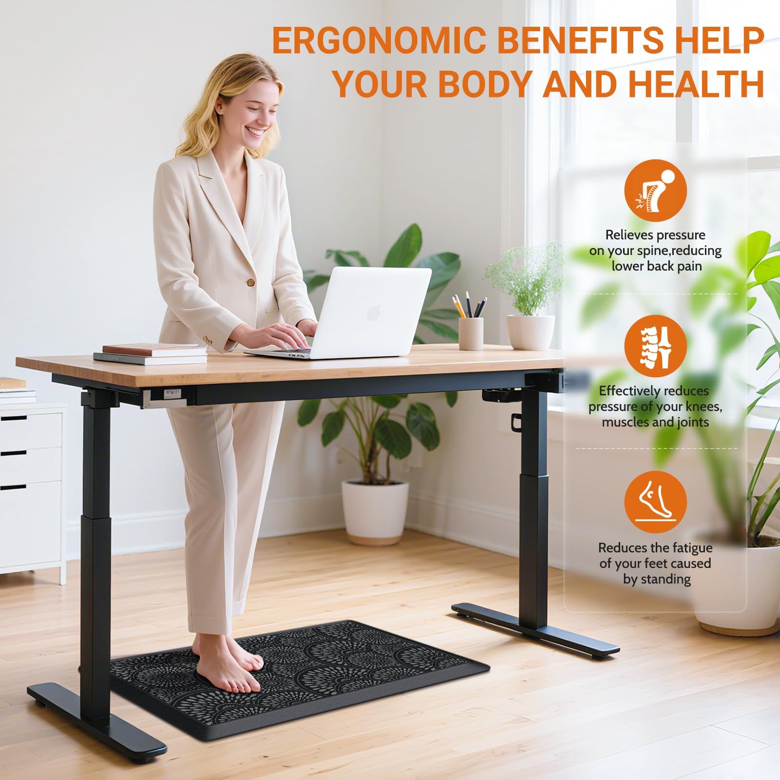 Mattitude Kitchen Mat with waterproof surface protecting floors from spills