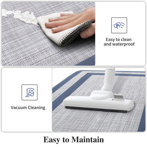 Mattitude Kitchen Mats easy-clean design simplifies wiping up messes after cooking.