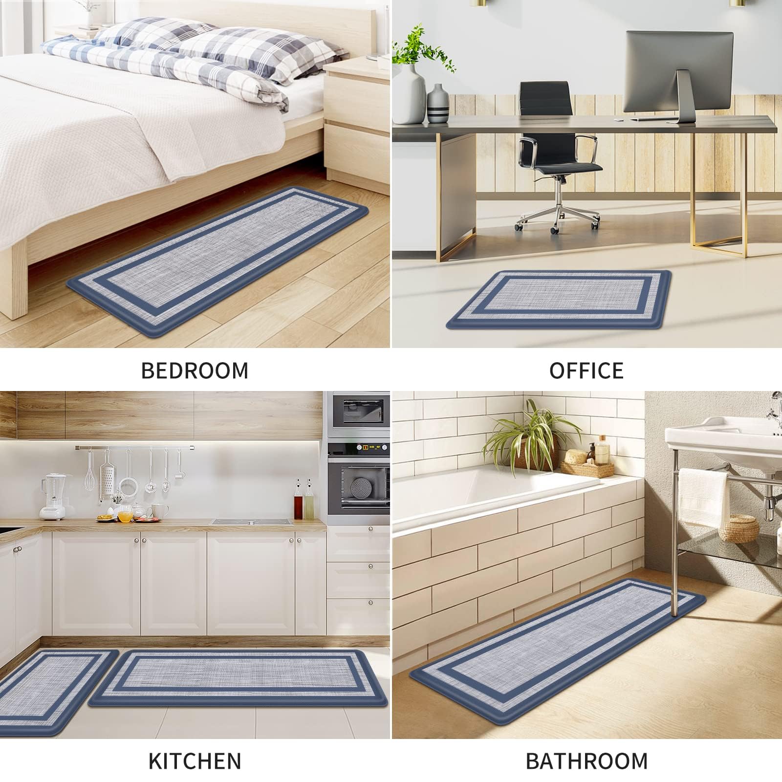 Mattitude Kitchen Mats grey-purple tone adds subtle style to kitchens.