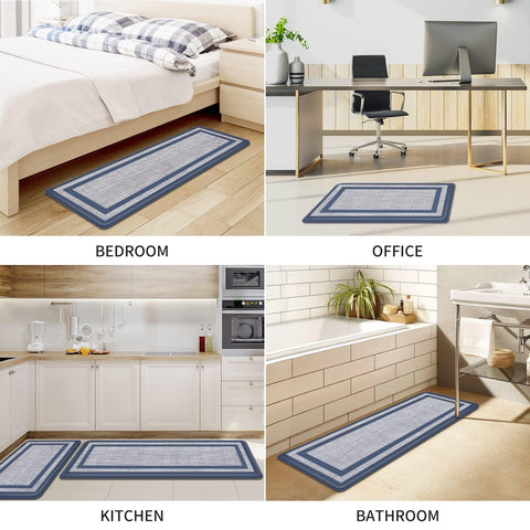 Mattitude Kitchen Mats grey-purple tone adds subtle style to kitchens.