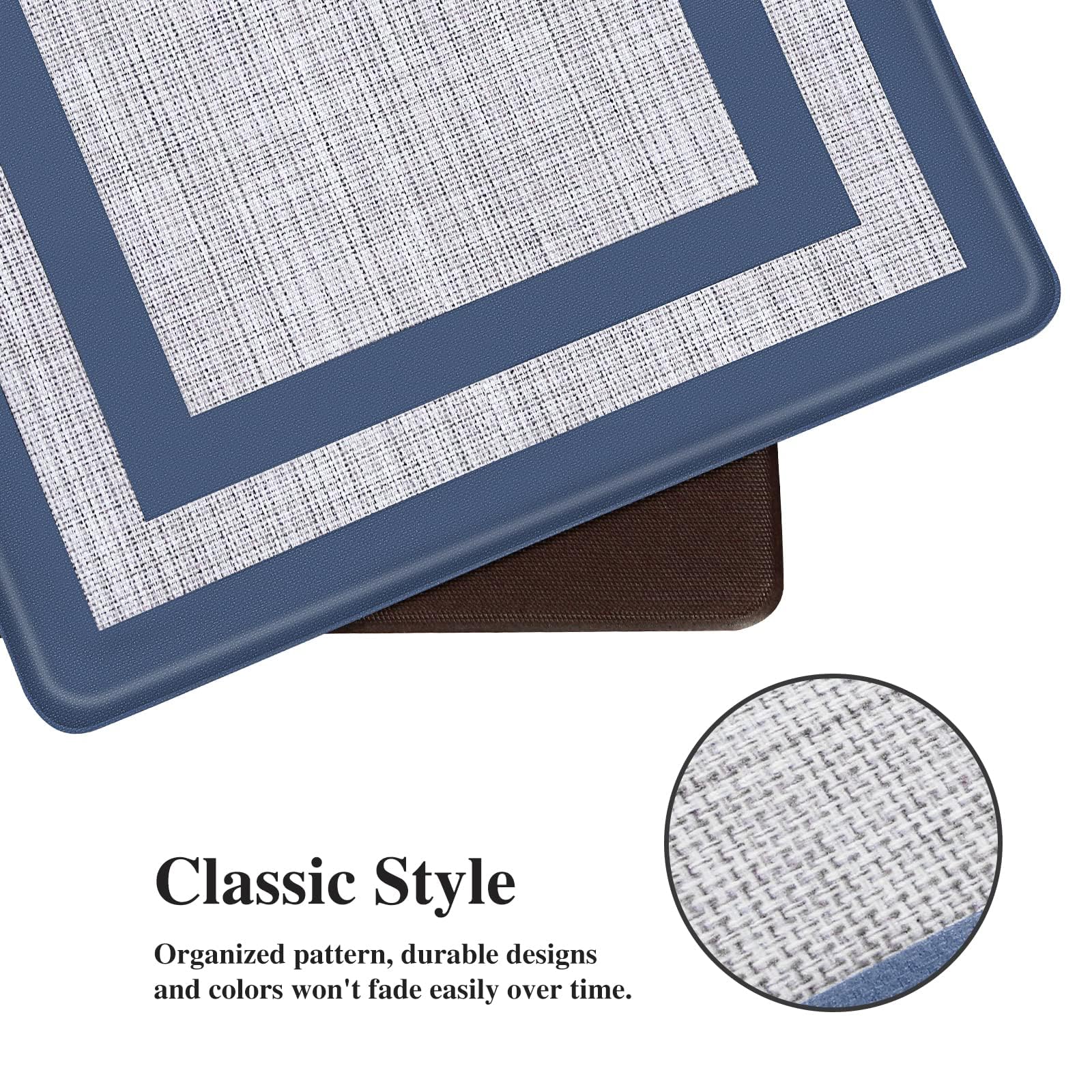 Mattitude Kitchen Mats waterproof surface resists spills for easy, quick cleanup.