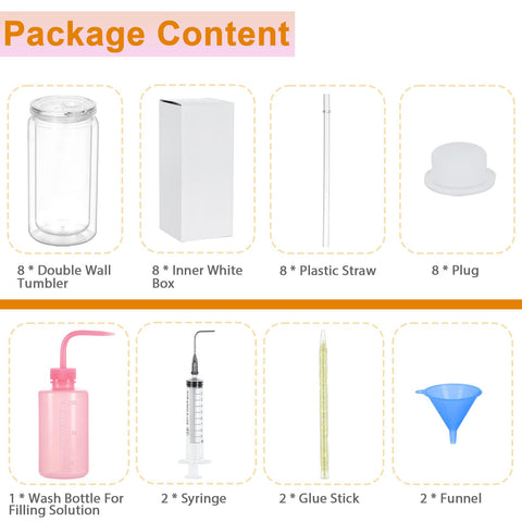 Maucircol DIY kit contents for quick, mess-free glitter crafting