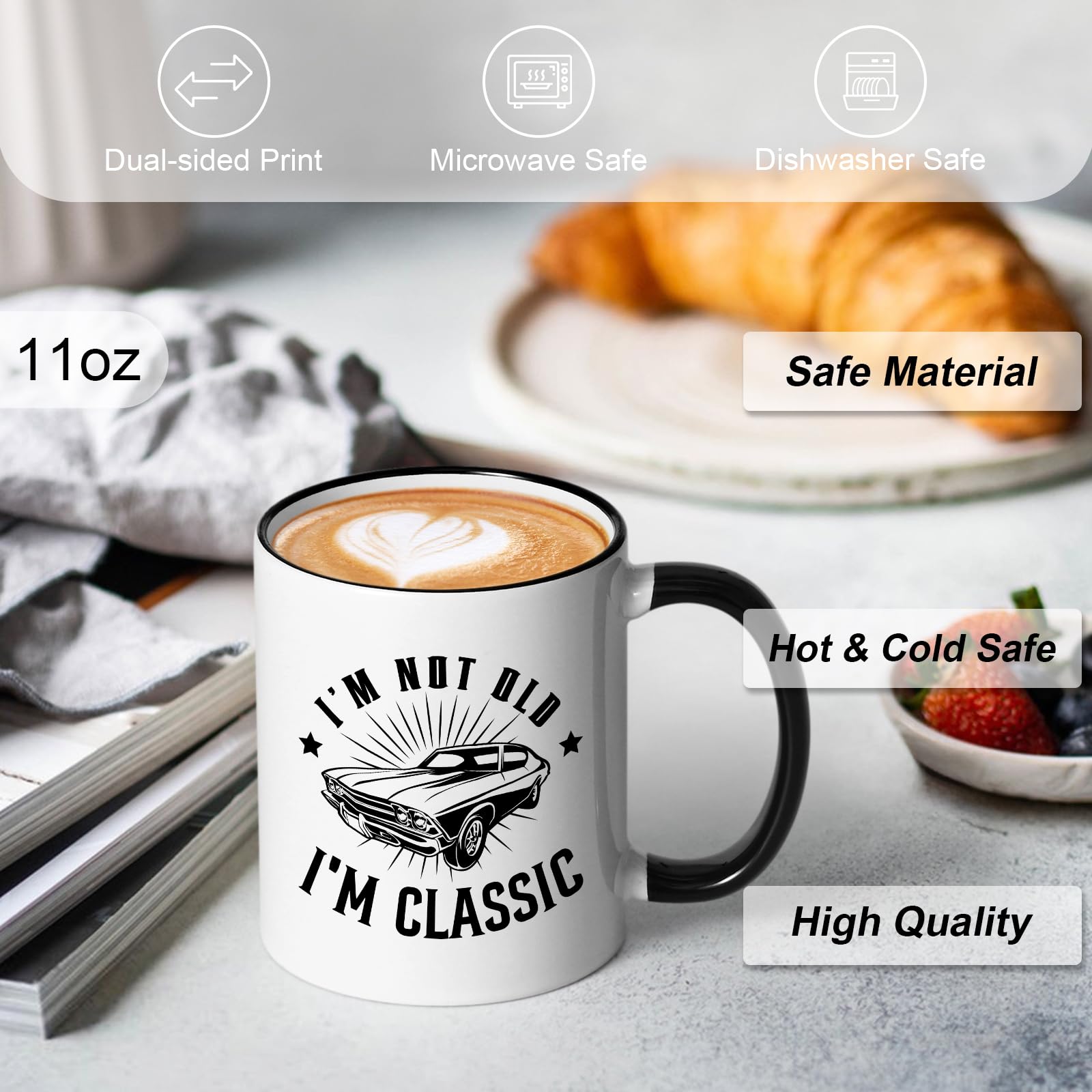 Maustic 11oz ceramic mug designed for sturdy daily use