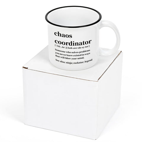 Maustic Chaos Coordinator mug makes a playful desk companion during busy days