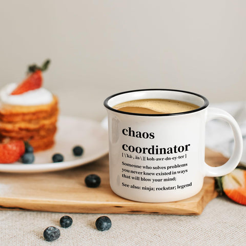 Maustic Chaos Coordinator mug in dishwasher-safe design for easy cleaning