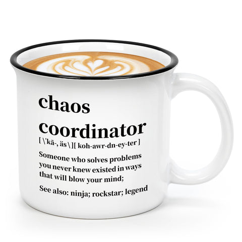 Maustic Chaos Coordinator mug close-up of handle for daily coffee