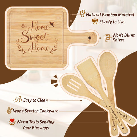 Maustic cooking spoons set for easy kitchen prep