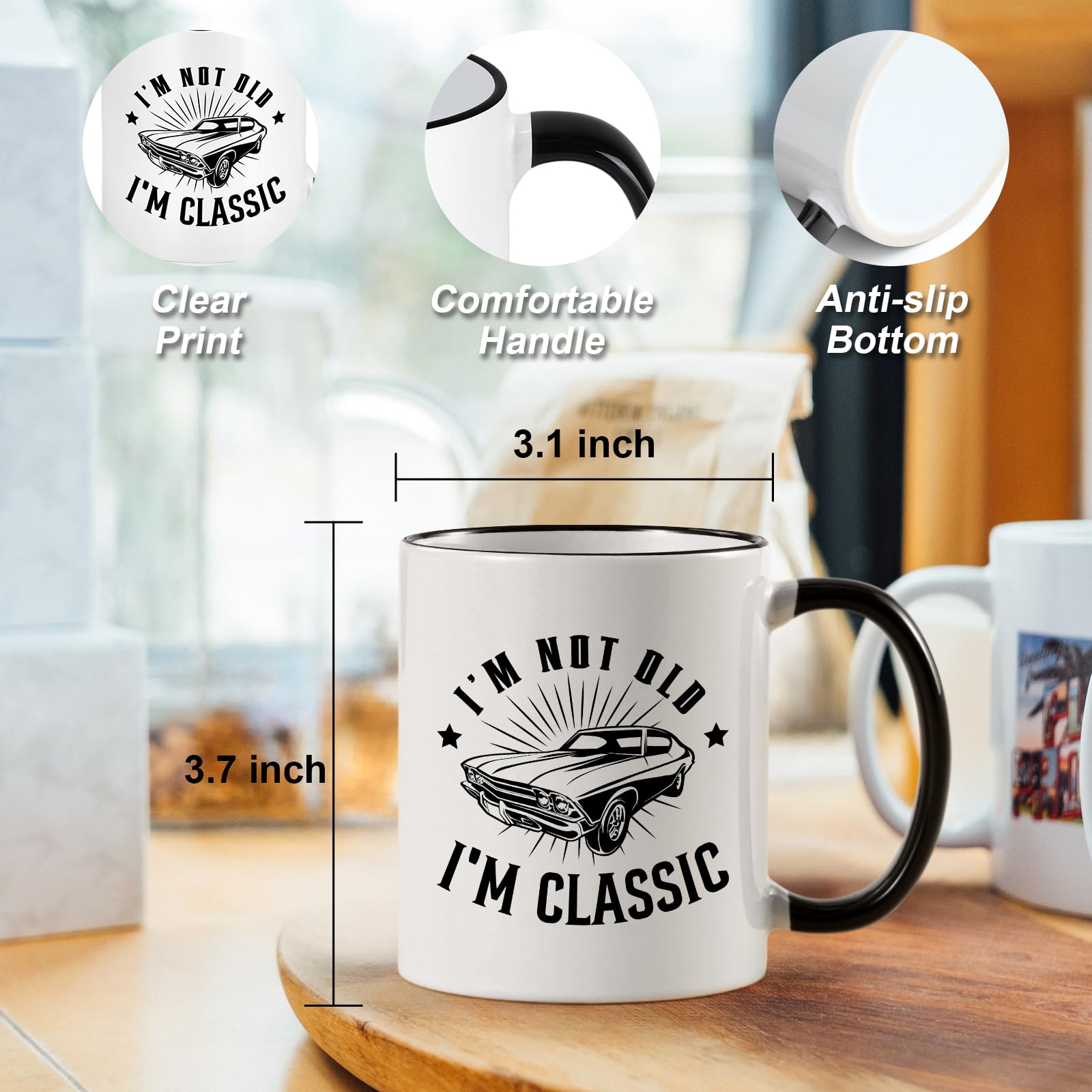 Maustic microwave-safe mug ready for hot coffee or tea