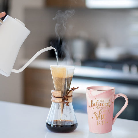 Encouraging design and stars on Maustic mug spark motivation during tea breaks.