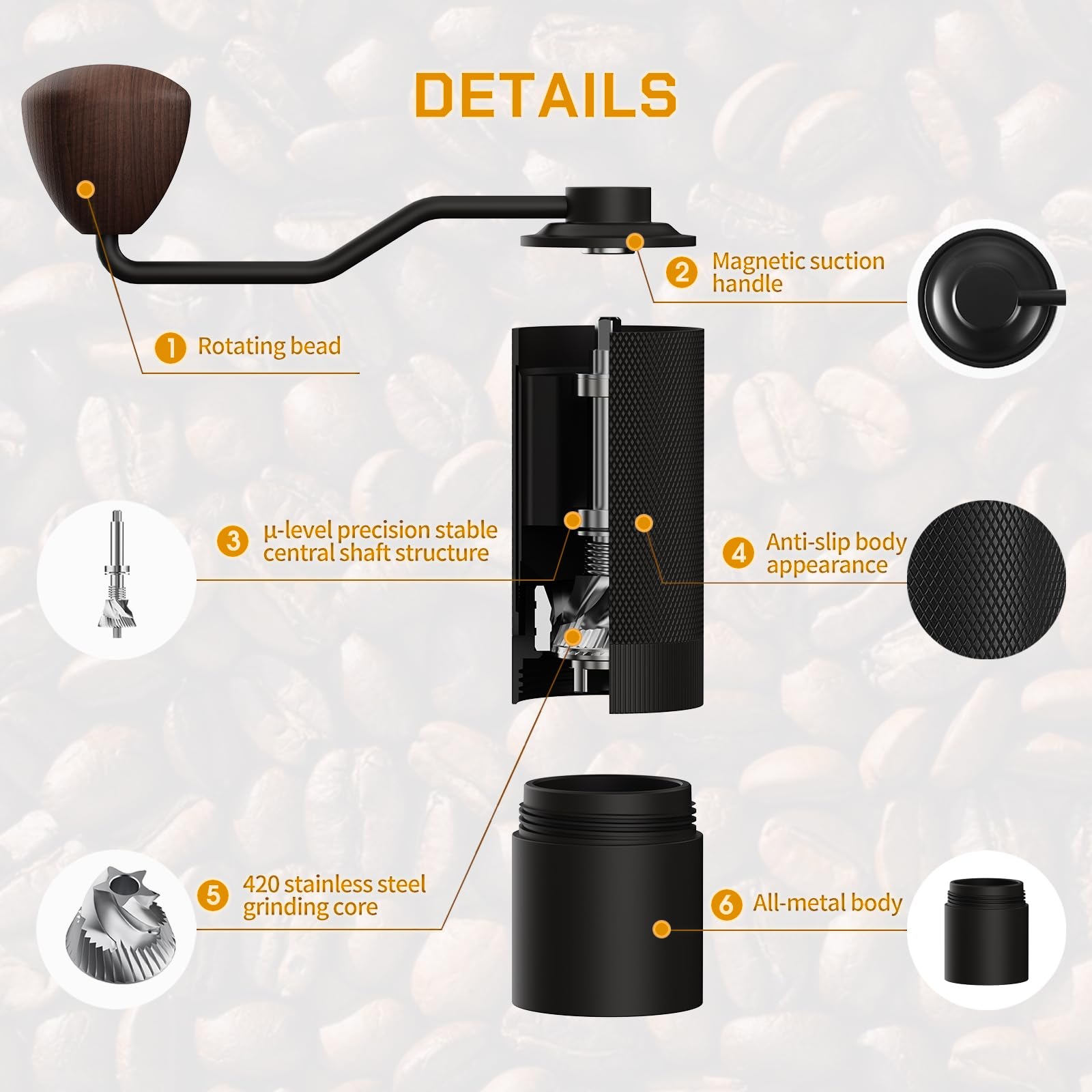 MAVO ergonomic handle and compact body designed for easy handheld grinding