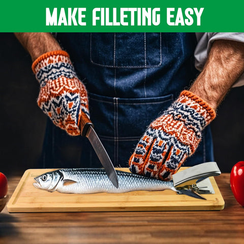 MAVOTER included fish fillet knife enables clean cuts.