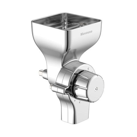 Mavouse grain mill attachment on a KitchenAid mixer demonstrates universal compatibility for home bakers.