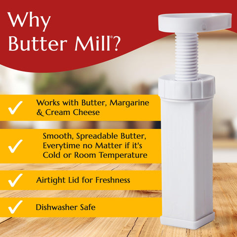 MAX SPACE Butter Mill Dispenser compact design for small kitchens.