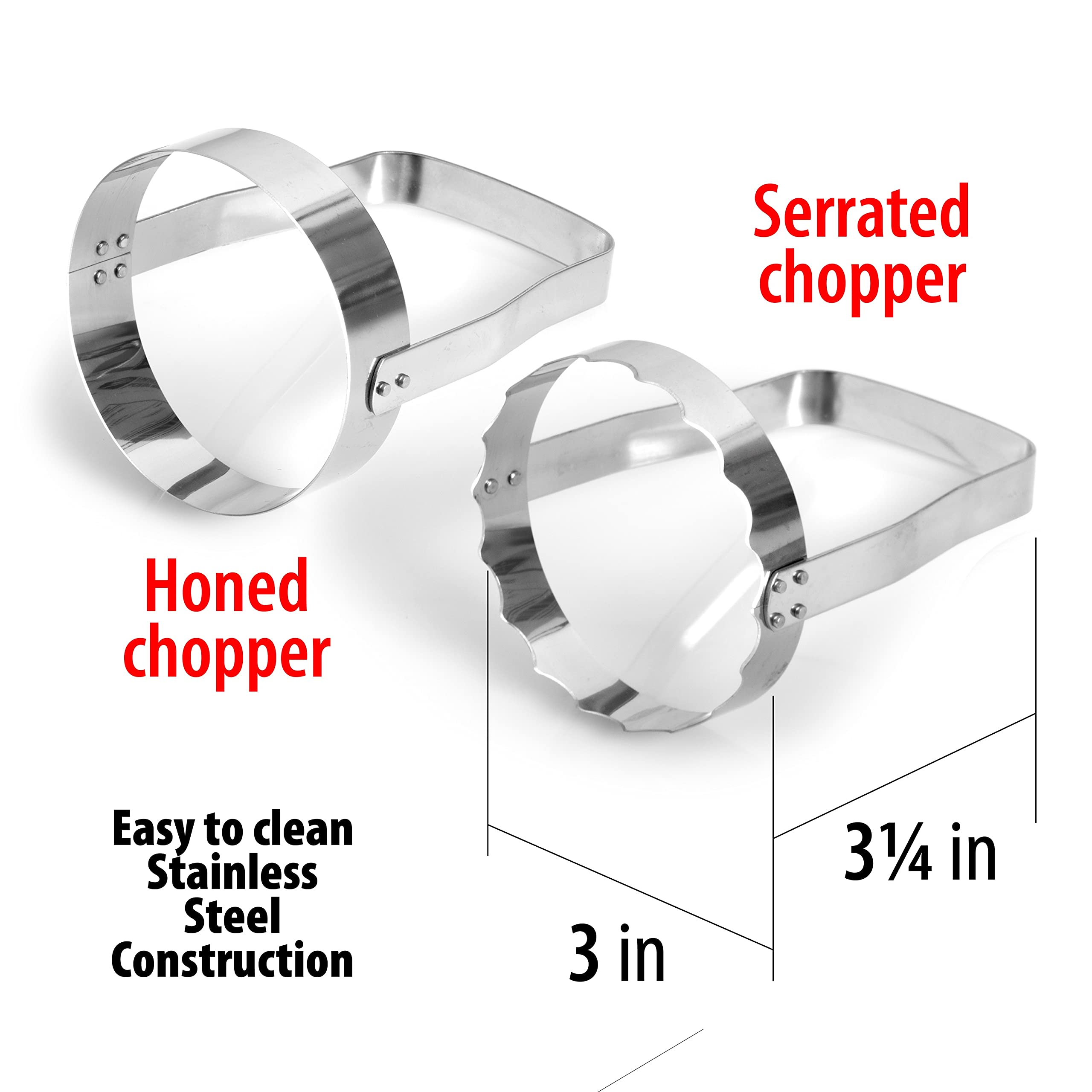 Maxam hand food chopper honed blade for precise, even cuts