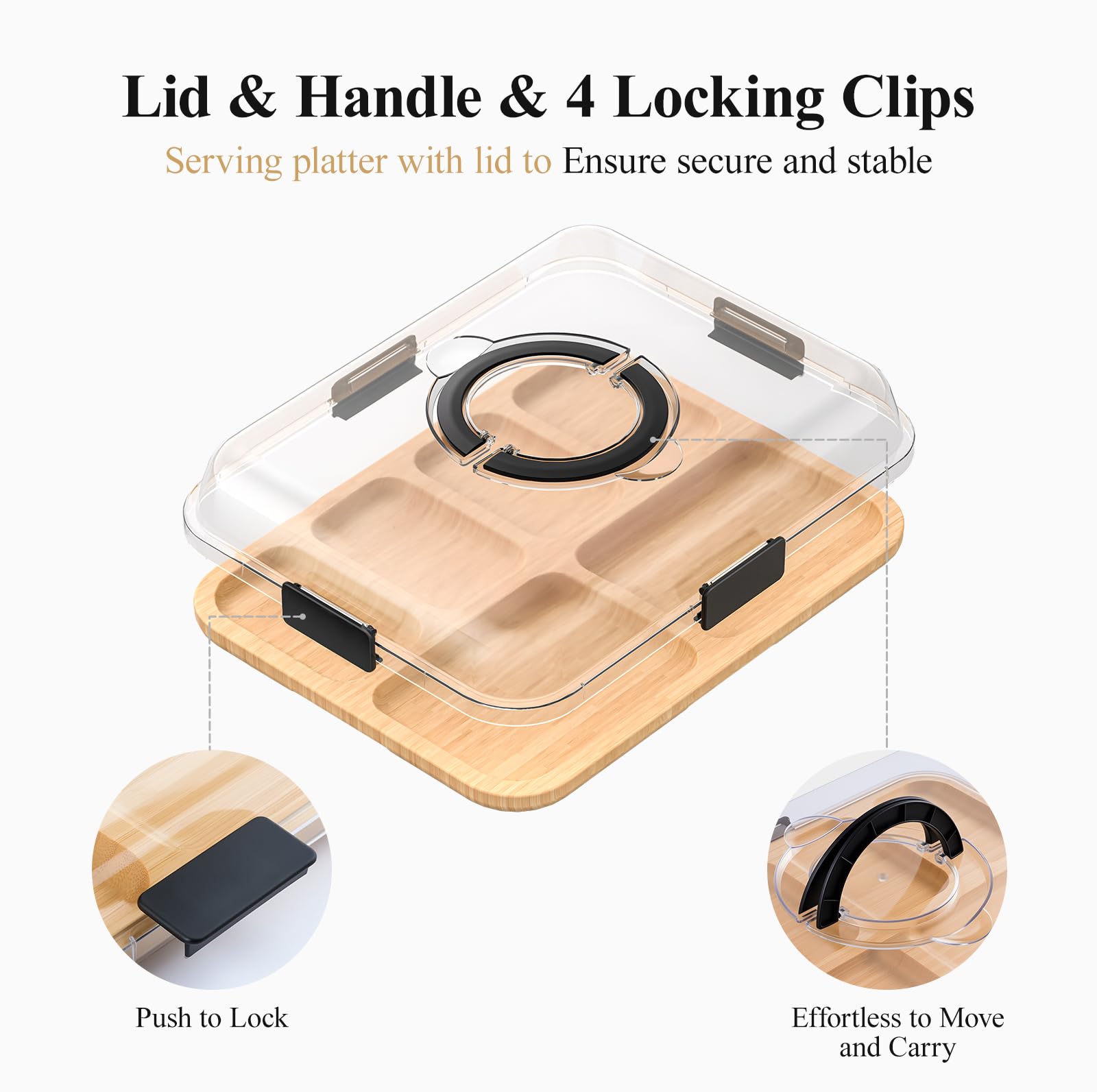 Maxboro charcuterie board open cutting side ready for quick prep.