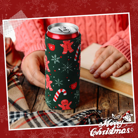 Maxcheck snowflakes design beer sleeve brightens parties and keeps beverages cool.