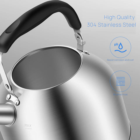 MAXCOOK induction-stovetop-base kettle works on multiple cooktops.