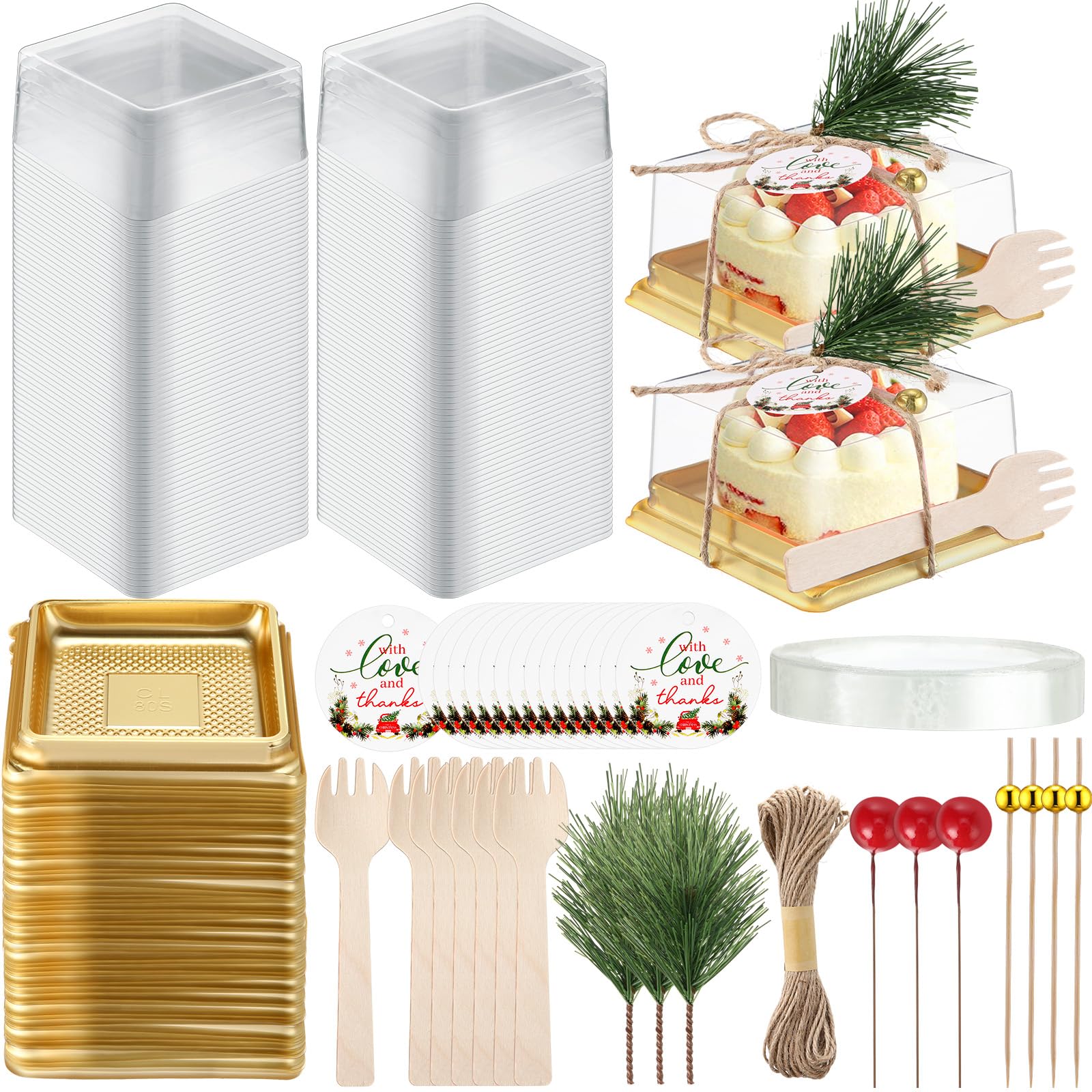 Maxdot Christmas mini dessert box with clear lid showcases treats for gifting