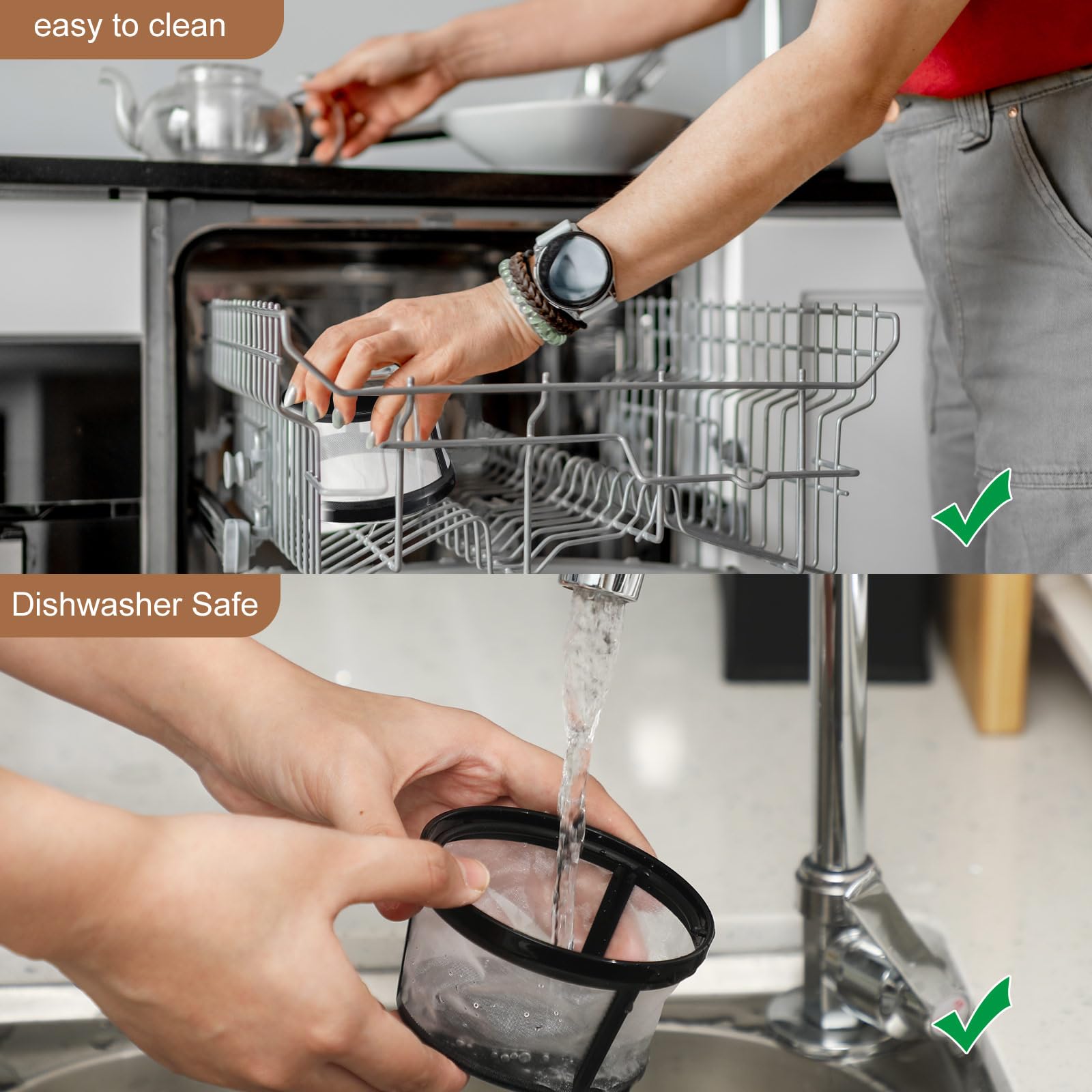 Maxdot dishwasher-safe filter for quick cleanup