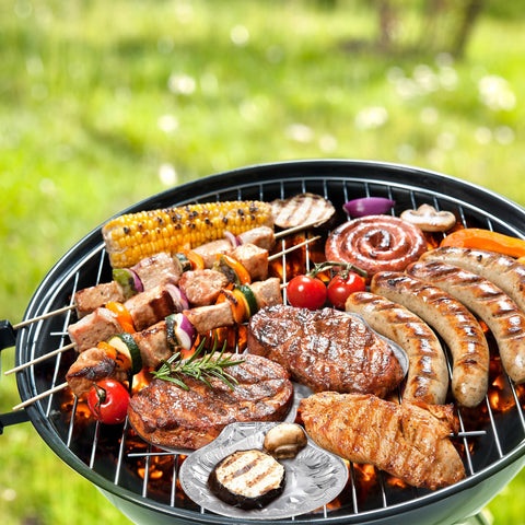 Maxdot silver clam shell display for party appetizers