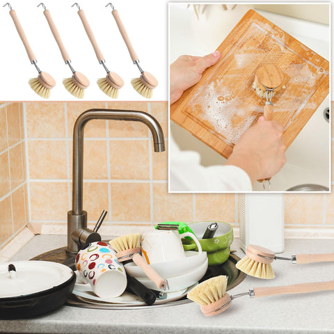 Maxdot fiber bristles gently remove food residue from utensils and cookware