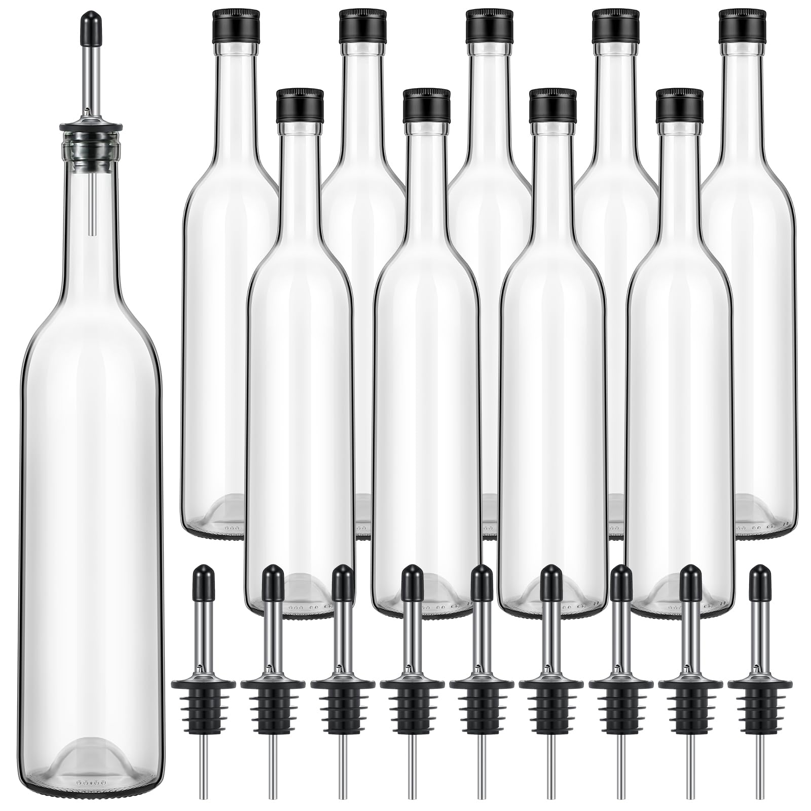 Maxdot long-neck 750ml Bordeaux bottle shown for elegant home pouring and display.
