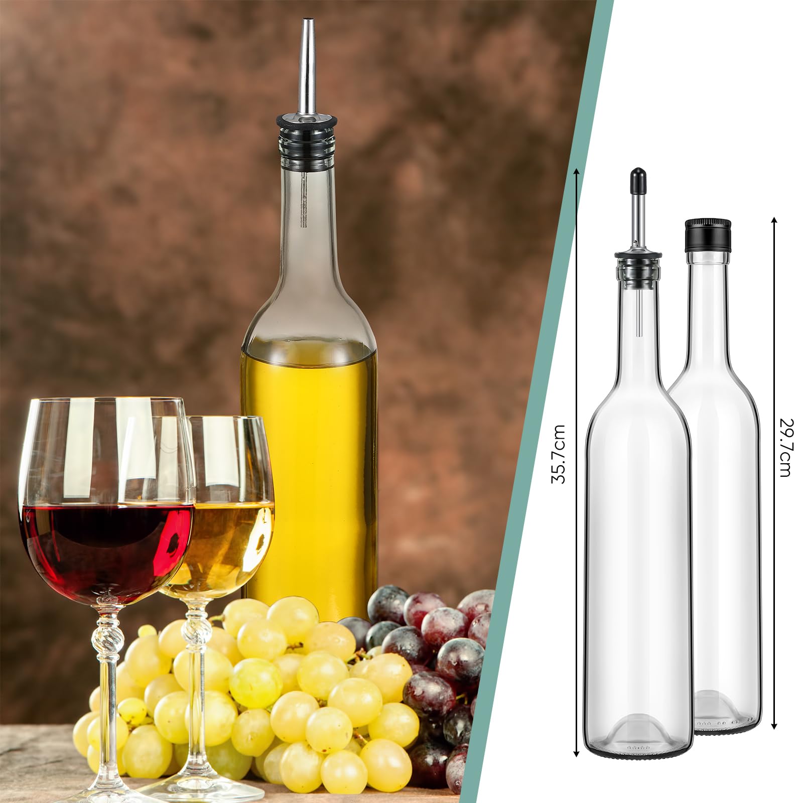 Maxdot stainless steel pourer for precise, controlled pours in home bars.