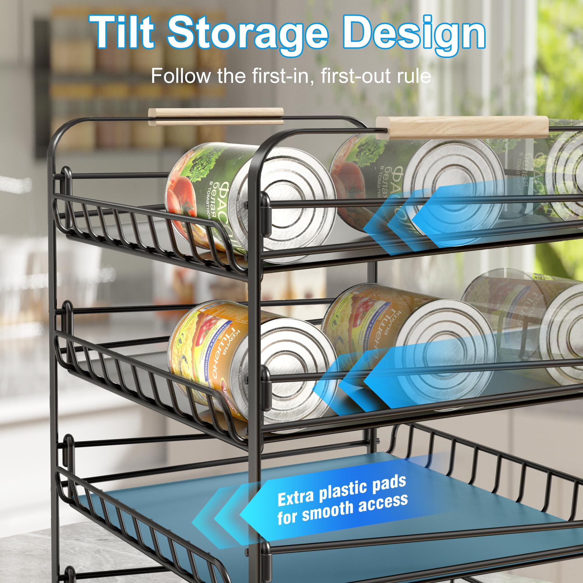 MAXIFFE horizontal mode highlighting stable storage for bottles and seasonings