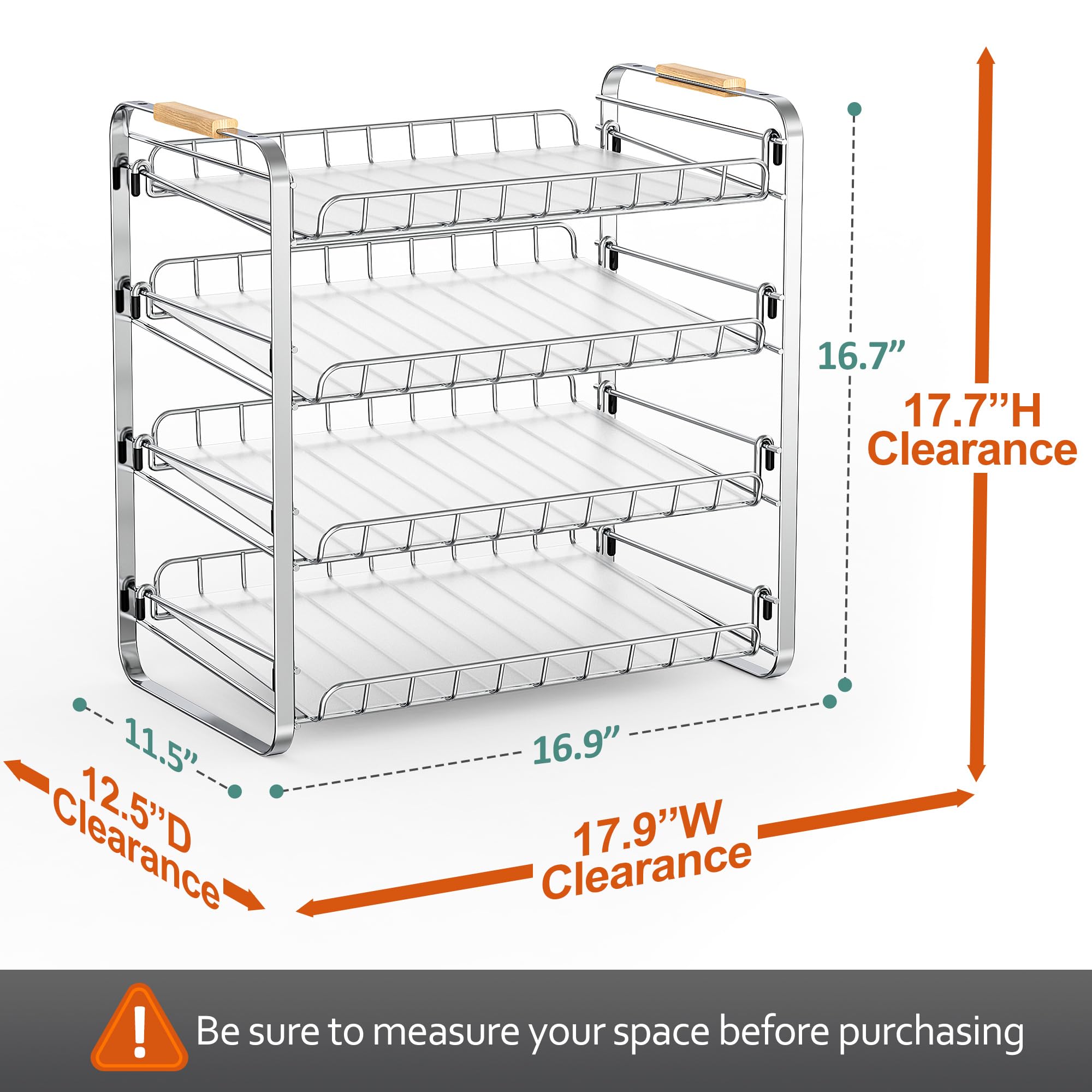 MAXIFFE can organizer side tilt mode with adjustable shelves for cans.