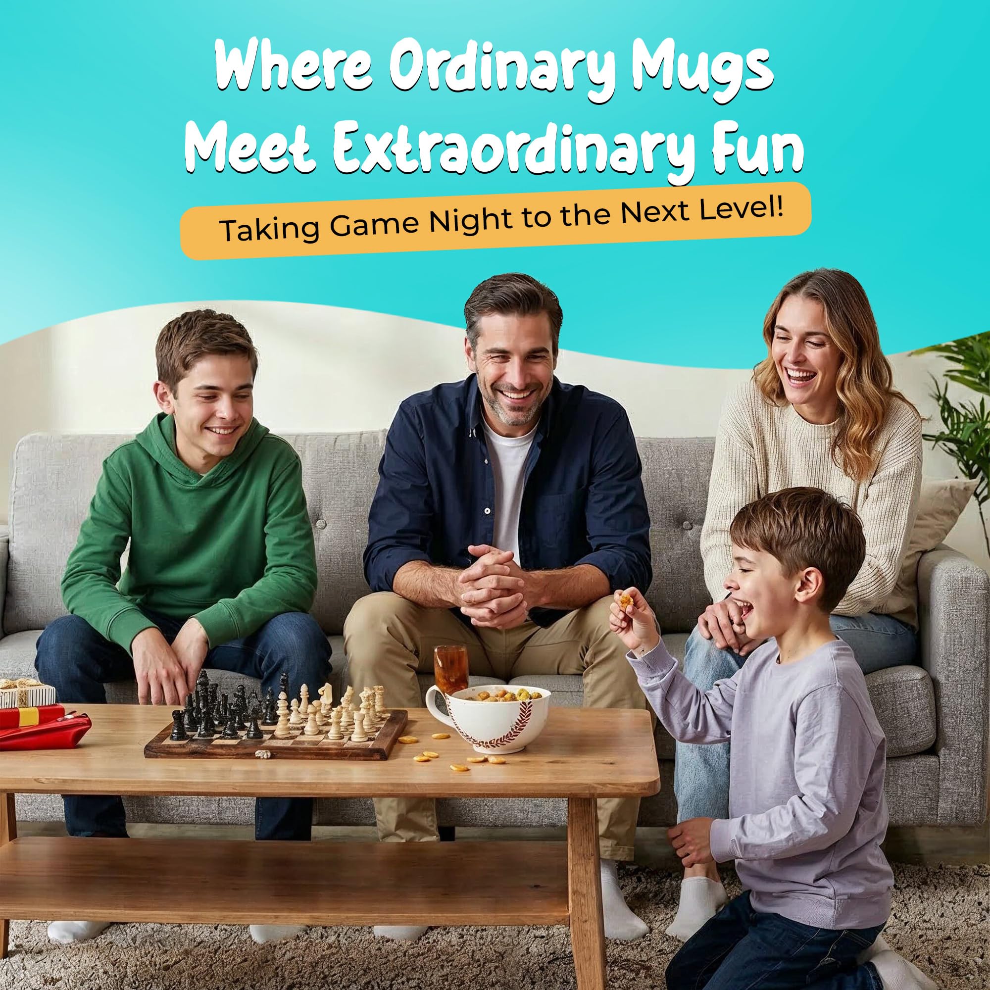 MAX'IS Creations Mug with Glove snack-toss feature for after-school moments