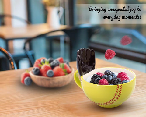 MAX'IS Creations snack-tossing activity mug for after-school fun.