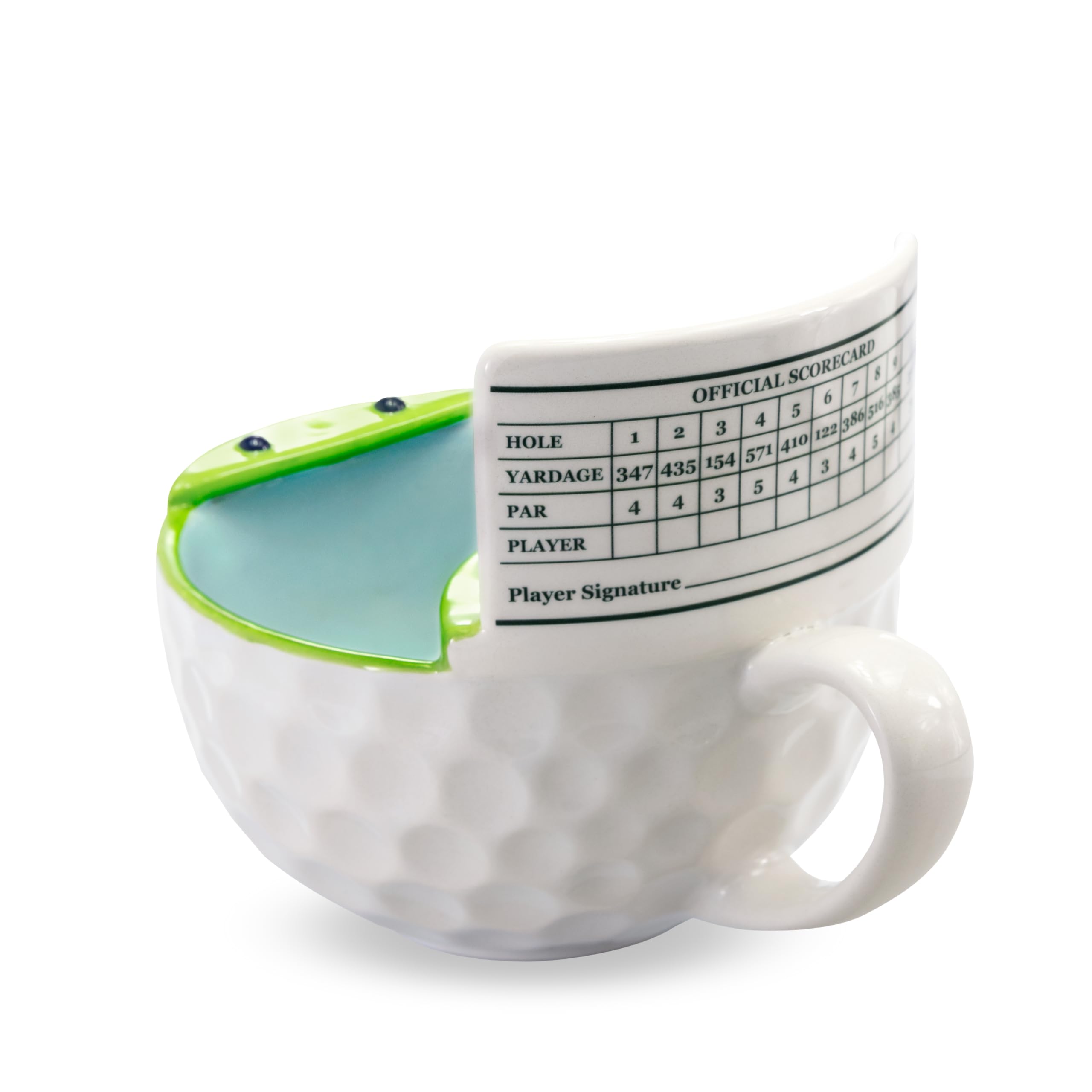 MAX'IS Golf Mug hand-painted stoneware offers unique character and durability for daily use.
