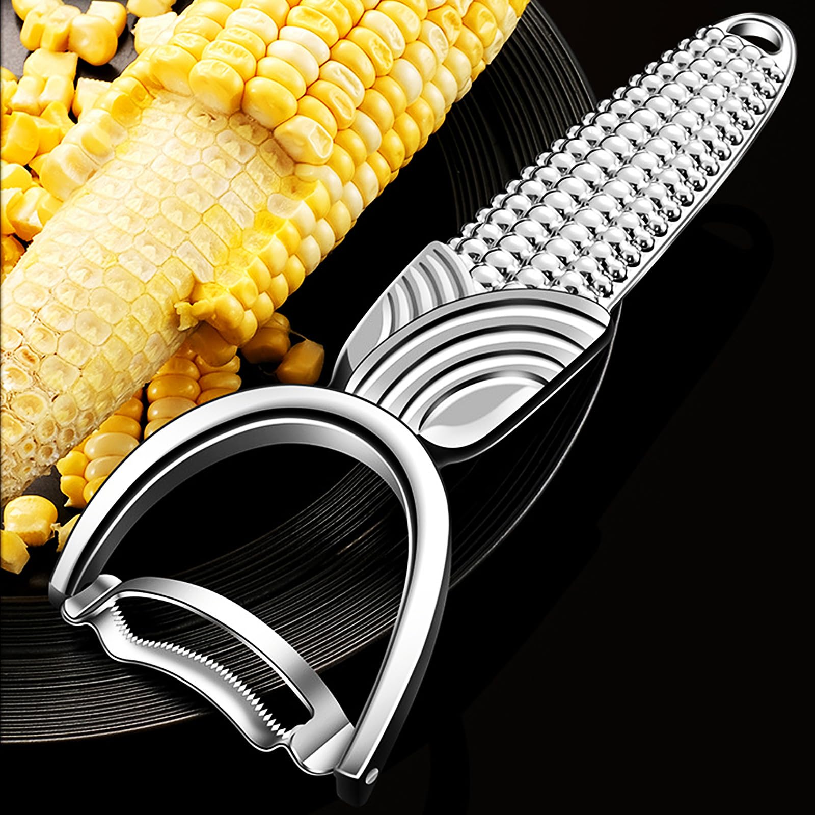 MAXJOY cob-stripper stainless-steel-construction ensures durability and easy cleaning.