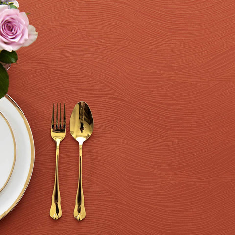 Maxmill Swirl design adds elegant texture to any dining space.
