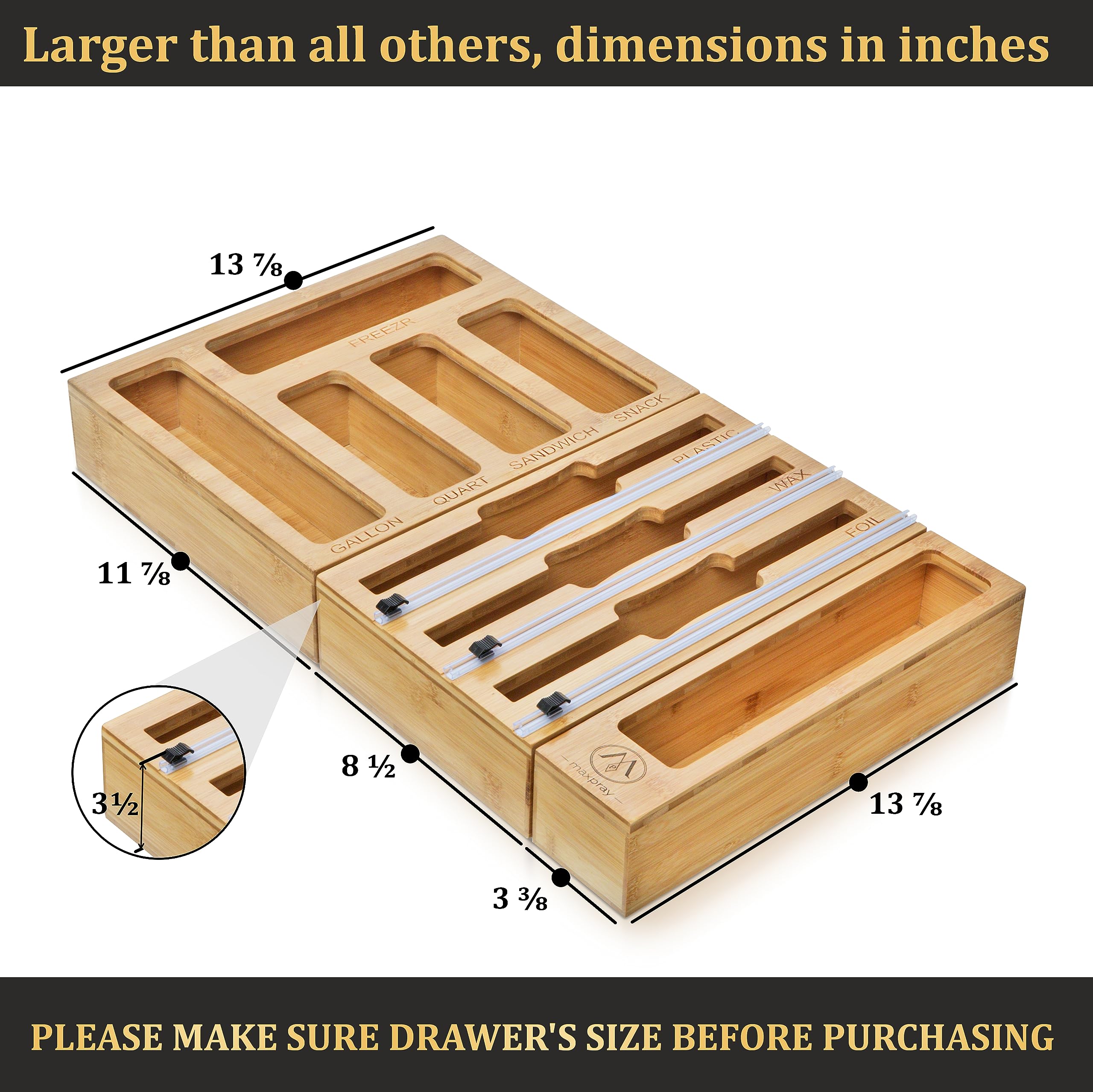 Maxpray bamboo wrap dispenser with slider cutter in use