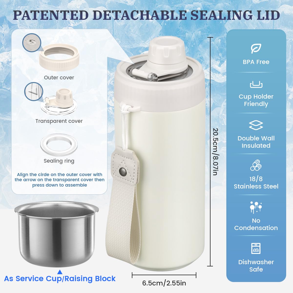 MAXSO easy-clean, wide mouth and dishwasher-safe components