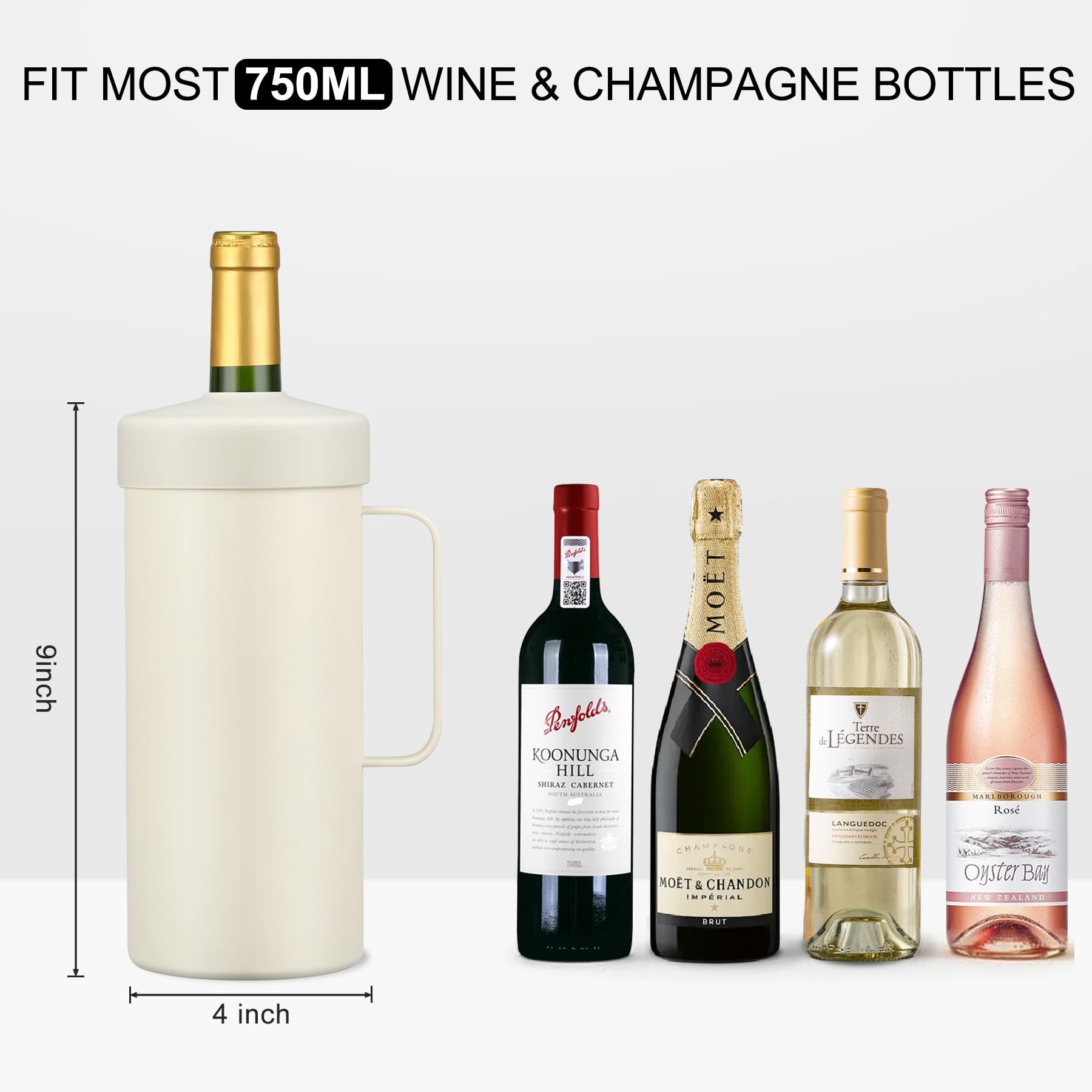 MAXSO fits-750ml-wine-champagne-bottles ensures compatibility with most standard bottles