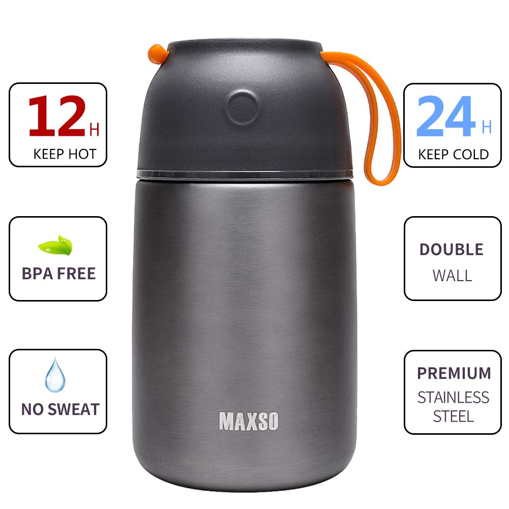 MAXSO foldable spoon included with jars for easy on-the-go eating.