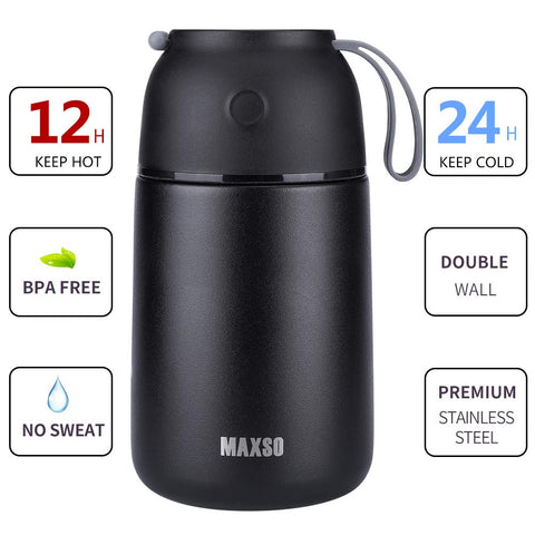 MAXSO foldable spoon included for easy meals on the go