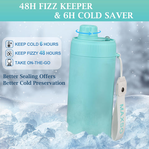 MAXSO Sealed Can Cooler double-wall insulation preserves cold during outings