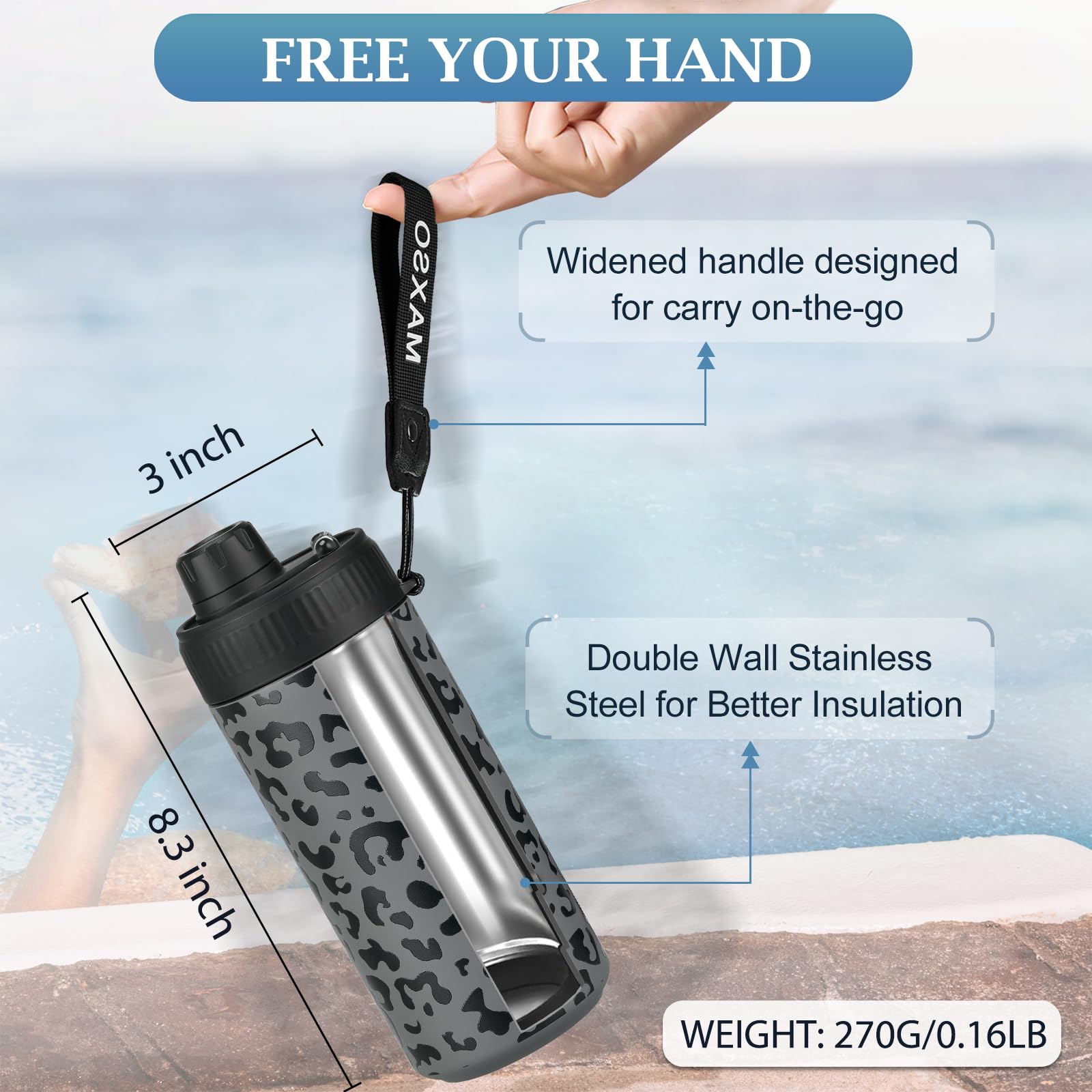 MAXSO Sealed Can Cooler four-in-one design fits cans and bottles