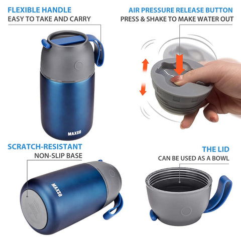 MAXSO 17 oz capacity suitable for a hearty lunch or dessert.