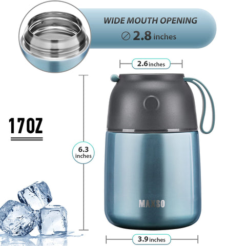 MAXSO Soup Thermo leak-proof lid prevents spills during travel