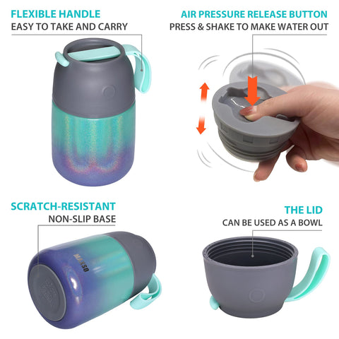 MAXSO 17 oz capacity fits hearty lunches.