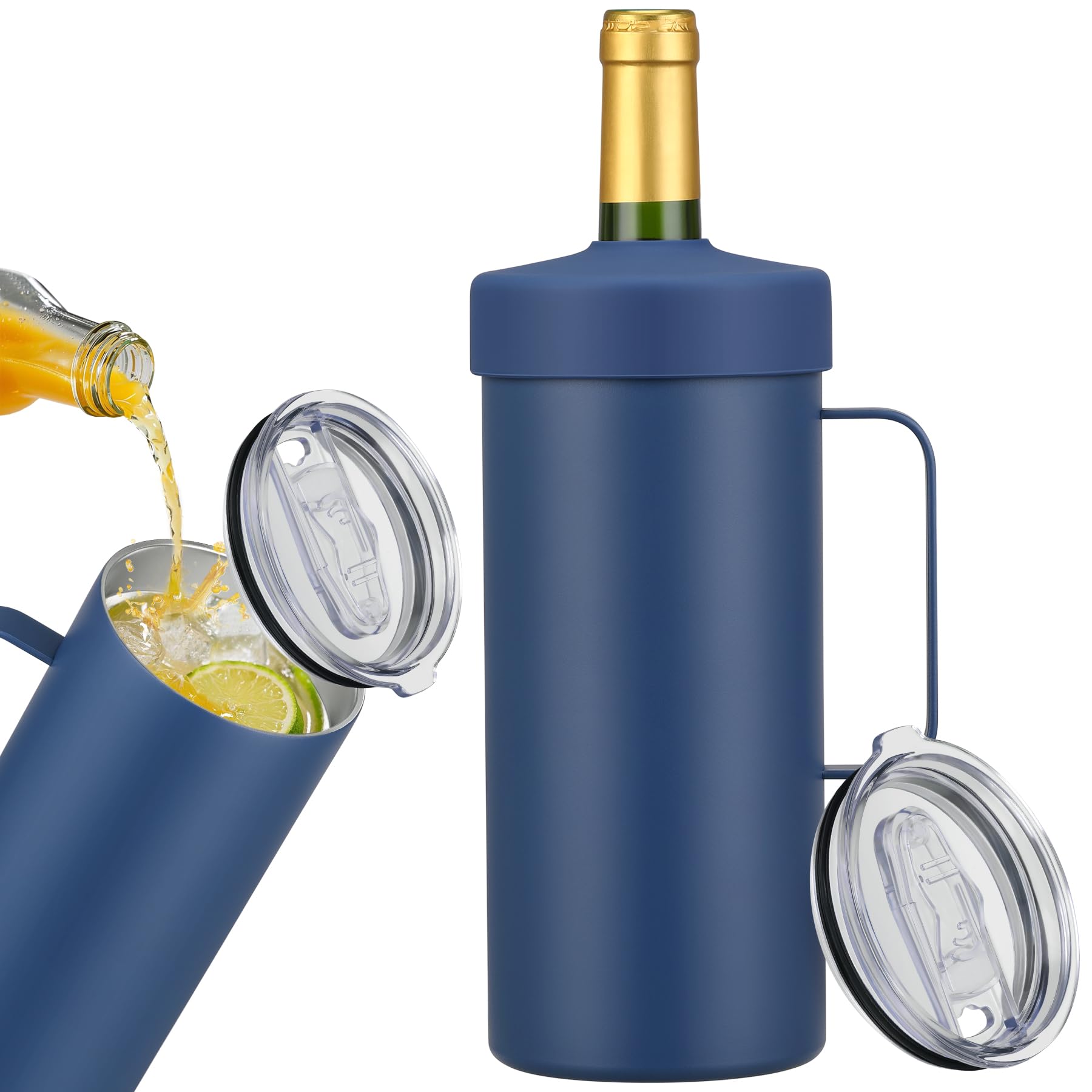 MAXSO wine chiller fits 750ml bottles for easy bottle chilling on the go