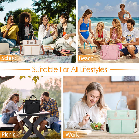 MAXTOP lunch bag shows multifunctional pockets for organized daily essentials.