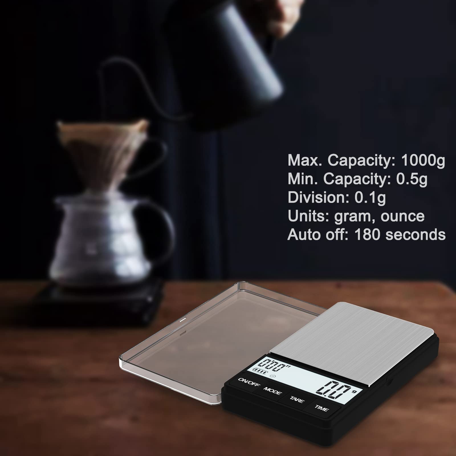 MAXUS Espresso Scale fits in small kitchens for everyday weighing tasks