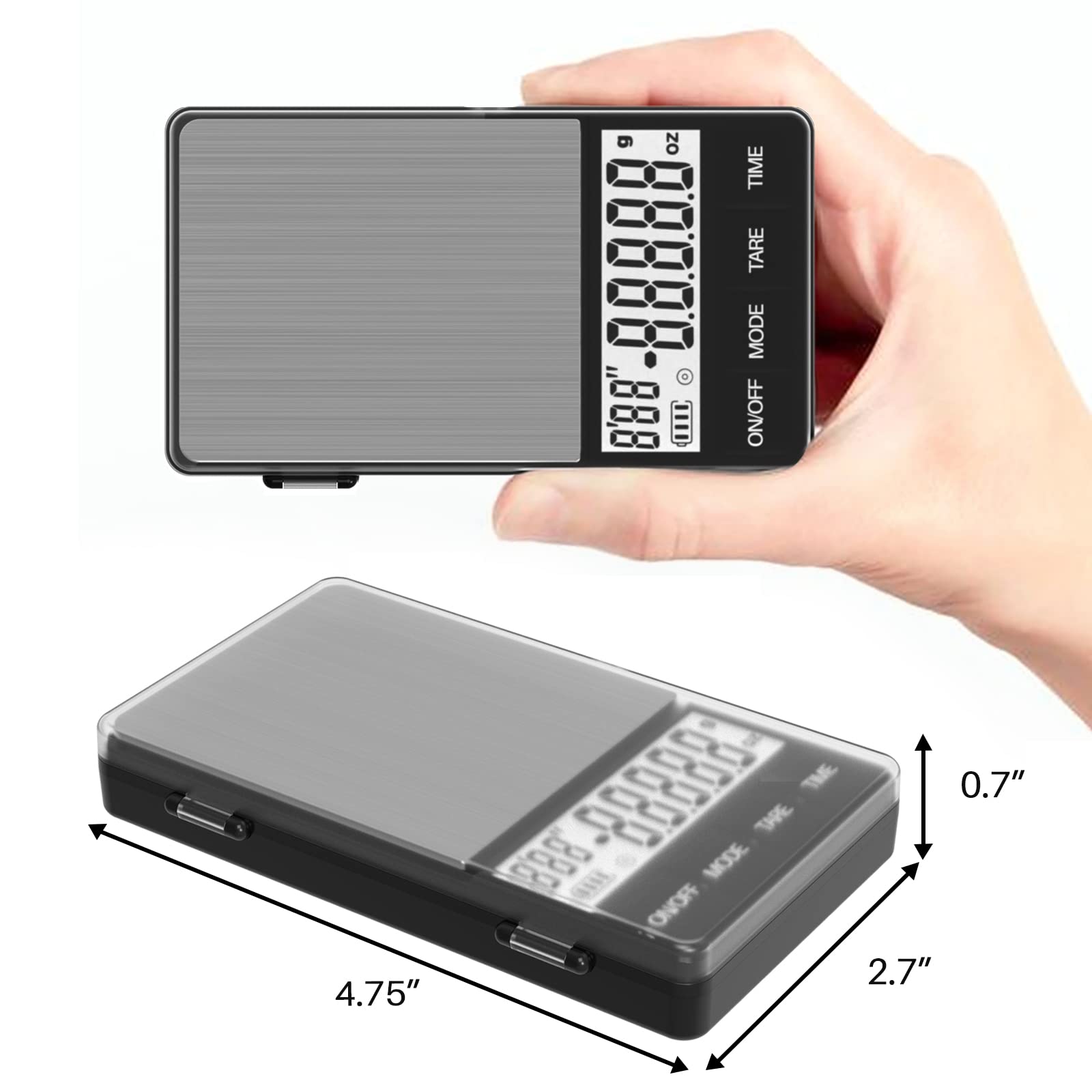 MAXUS Espresso Scale timer function shows independent timing during brew