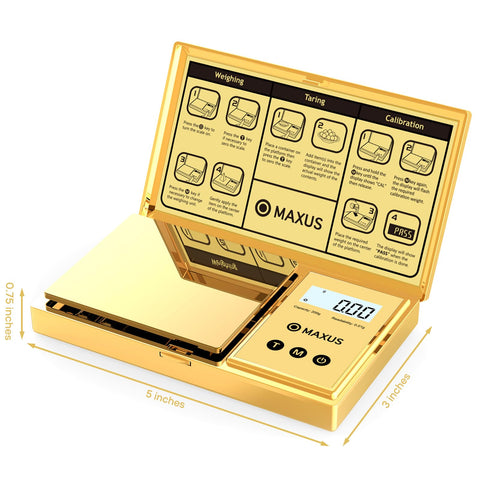 MAXUS precise readout offers 0.01 g readability for small quantities.