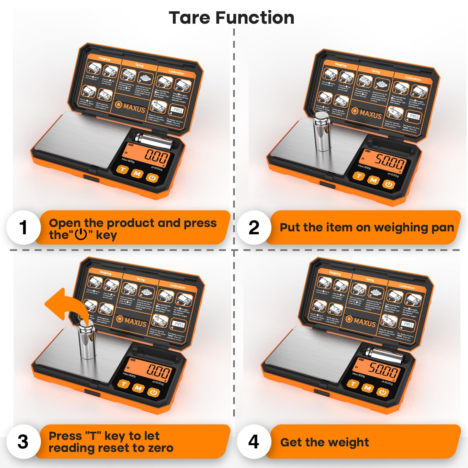 MAXUS scale in compact design fits in a small workspace